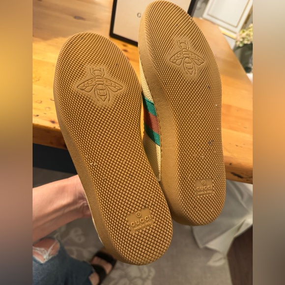 Gucci Tricolor Leather and Suede G74 Sneakers Size 38+, 8.5, includes box - Picture 10 of 10